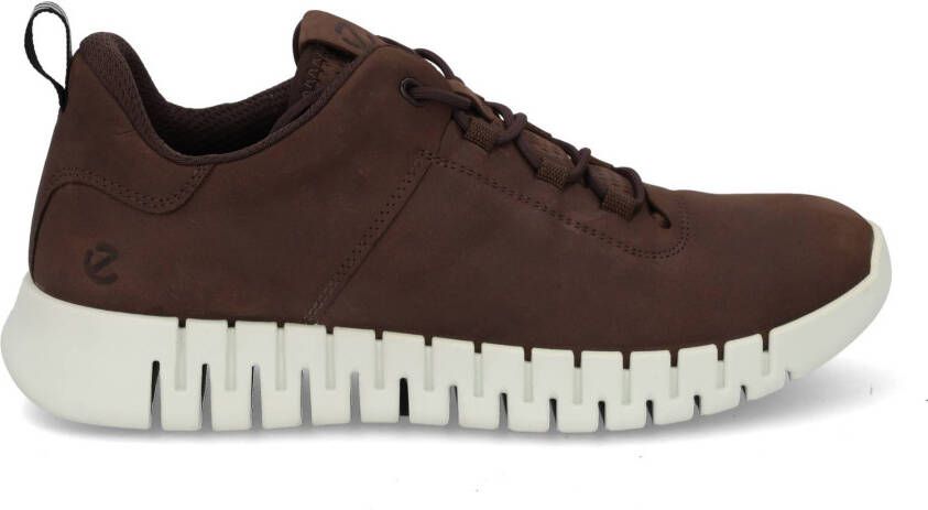 ECCO Gruuv M Heren nubuck sneaker Bruin Size: 45 (UK 10.5-11)