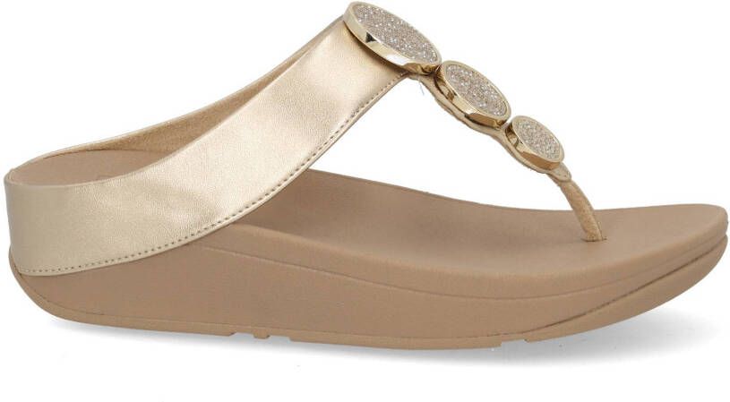 Fit Flop Halo bead circle c22 latte beige Goud