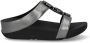 FitFlop TM Halo Bead-Circle Metallic H-Bar leren slippers zwart metallic - Thumbnail 3