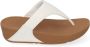 FitFlop Lulu Leather Toepost slippers voor Vrouwen Wit - Thumbnail 7