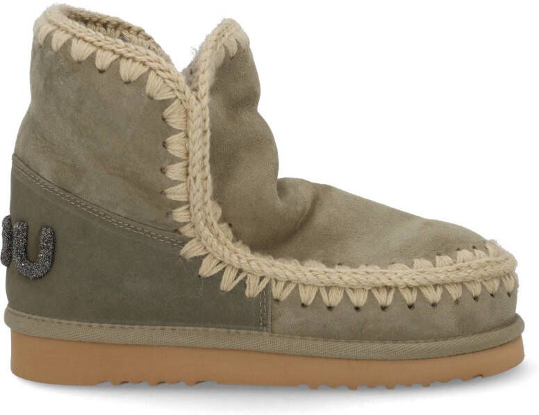 MOU Lichtgroen Eskimo 18 Glitter Logo Pantoffels Lichtgroen Mu.fw101050a