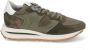 Philippe Model Lage Top Sneakers Leer Textiel Rubberen Zool Green Heren - Thumbnail 3