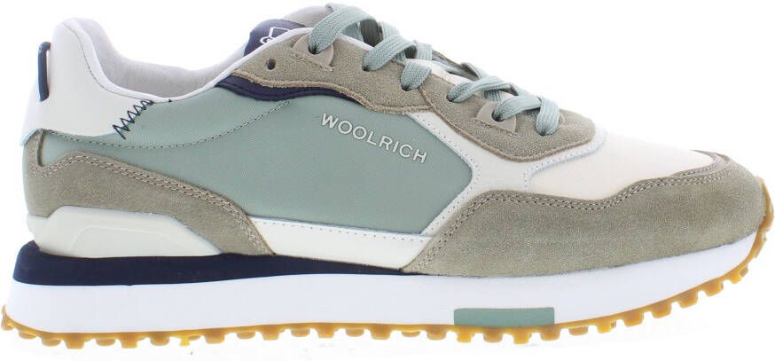 Woolrich Retro sneaker beige verde Groen