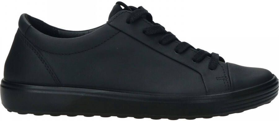 ECCO Soft 7 W Dames leren sneaker Zwart Size: 36 (UK 3.5-4)