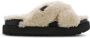 Ugg Fuzz Sugar Cross Slide Natural Black Muilen - Thumbnail 2