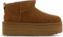 UGG Vachtlaarzen Dames W Classic Ultra Mini Platform Maat: 37 Materiaal: Suède Kleur: Cognac - Thumbnail 3