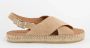 Sissy-Boy Beige Suède Sandalen Met Espadrille Zool - Thumbnail 2