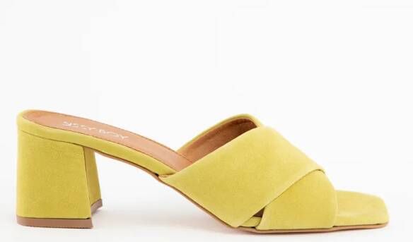 Sissy-Boy Groene Suède Sandalen Met Hak