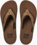 Bruin Tinten Cushion Teenslippers Zomer slippers Heren Cognac - Thumbnail 2