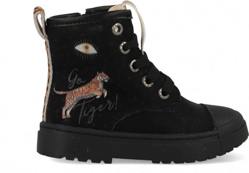 Shoesme Boot Biker Black Tiger SW21W006 A Zwart 24