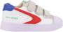 Shoesme witte klittenband sneaker met rode striping - Thumbnail 3