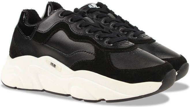 HUB Rock L59 leren chunky sneakers zwart Schoenen