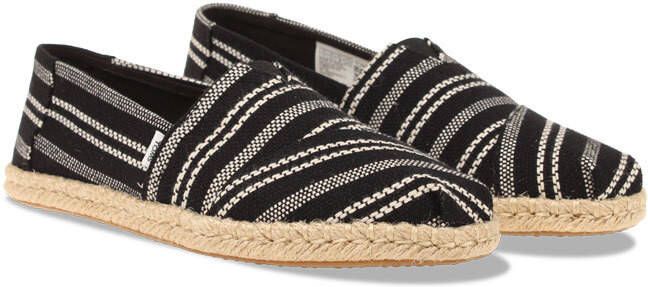 Toms Alpargata Rope Zwart Wit Dames