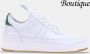 Filling Pieces Lage Top Unisex Sneakers Wit Groen White Heren - Thumbnail 3