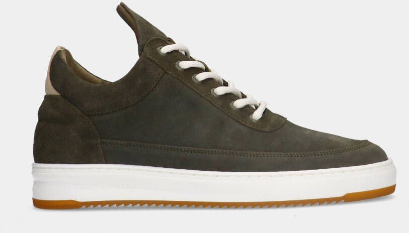 Filling Pieces Low Top Ripple Suede Green heren sneakers