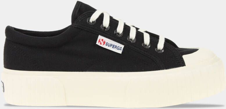 Superga 2631 Stripe Platform Zwart Dames