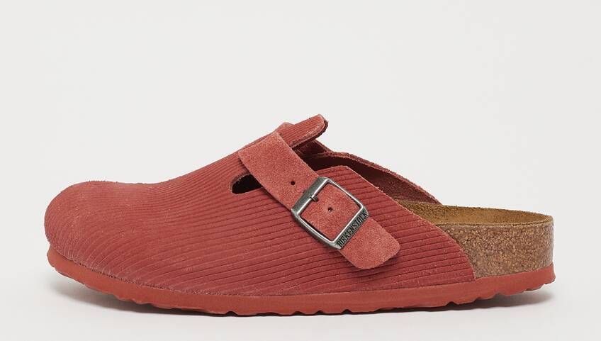 Birkenstock Boston Vl Corduroy Sandalen & Slides Dames sienna red maat: 40 beschikbare maaten:36 37 38 39 40