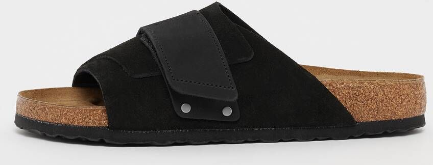 Birkenstock Kyoto Vl Sandalen Schoenen soft suede nubuck black maat: 41 beschikbare maaten:41 42 43 44 45 46