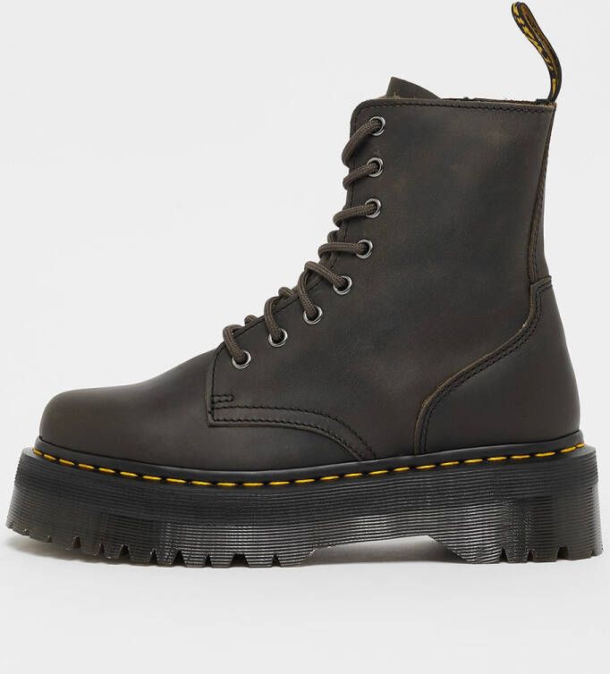 Dr. Martens Jadon charcoal grey burnished waxy pull up Boots in bruin formaten: 39