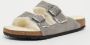 Birkenstock Arizona Shearling Slippers Stone Coin Narrow fit | Grijs | Suède - Thumbnail 200