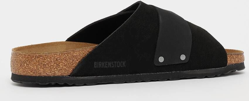 Birkenstock Kyoto Vl Sandalen Schoenen soft suede nubuck black maat: 41 beschikbare maaten:41 42 43 44 45 46