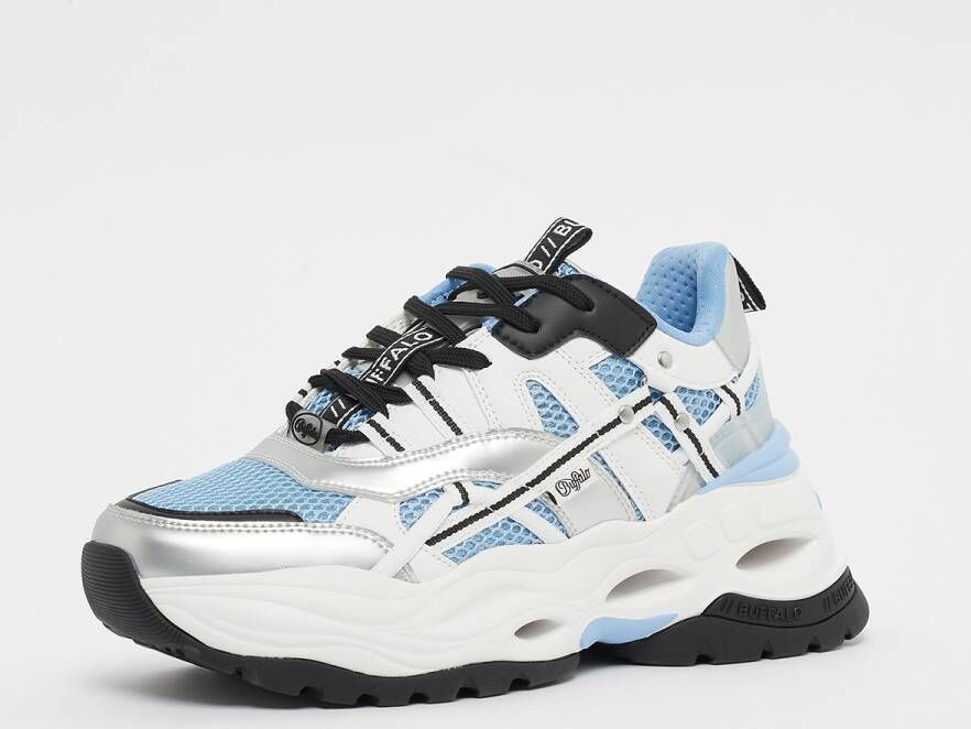 Buffalo Triplet Hollow Trendy Sneakers Dames white blue silver maat: 36 beschikbare maaten:36 37 38 39 40 41