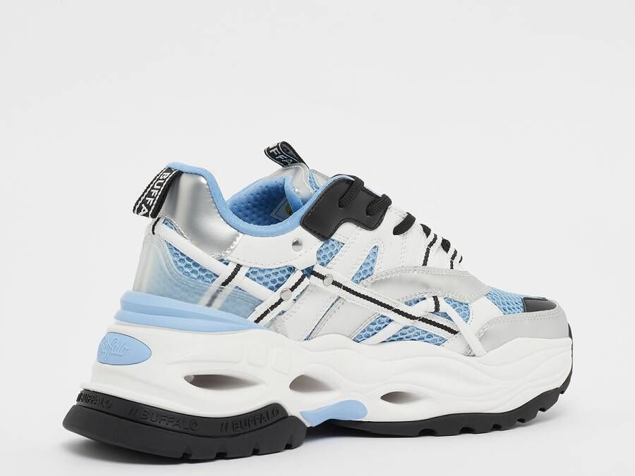 Buffalo Triplet Hollow Trendy Sneakers Dames white blue silver maat: 36 beschikbare maaten:36 37 38 39 40 41