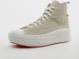 Converse Crème Sneaker met Plateauzool Beige Dames - Thumbnail 3