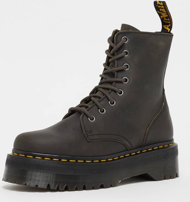 Dr. Martens Jadon charcoal grey burnished waxy pull up Boots in bruin formaten: 39