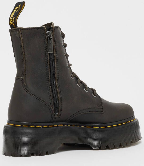 Dr. Martens Jadon charcoal grey burnished waxy pull up Boots in bruin formaten: 39