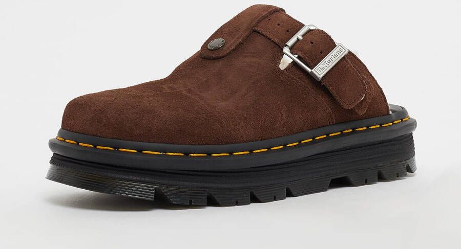 Dr. Martens Zeb Zag Mule WL dark brown bronx suede in bruin formaten: 36