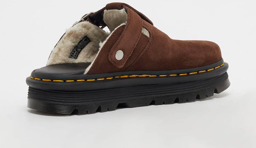 Dr. Martens Zeb Zag Mule WL dark brown bronx suede in bruin formaten: 36