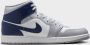 Jordan Herenschoenen Air 1 Mid White Wolf Grey Midnight Navy- Heren White Wolf Grey Midnight Navy - Thumbnail 3