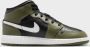 Jordan Kinderschoenen Air 1 Mid Black Medium Olive White Black Medium Olive White - Thumbnail 3