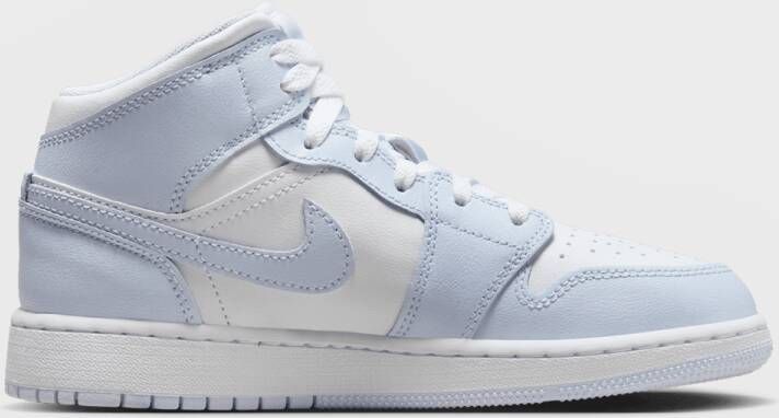 Jordan Air 1 Mid cobalt bliss white neutral grey in Blauw