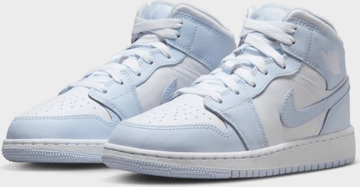 Jordan Air 1 Mid cobalt bliss white neutral grey in Blauw