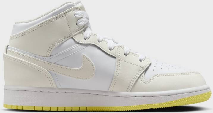 Jordan Air 1 Mid (GS) in Wit Beige