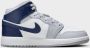 Jordan Kinderschoenen Air 1 Mid White Wolf Grey Midnight Navy White Wolf Grey Midnight Navy - Thumbnail 3