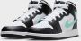 Jordan Kinderschoenen Air 1 Mid White Black Green Glow White Black Green Glow - Thumbnail 9