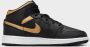 Jordan Air 1 Mid Junior Black White Metallic Gold Black White Metallic Gold - Thumbnail 9