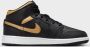 Jordan Air 1 Mid Junior Black White Metallic Gold Black White Metallic Gold - Thumbnail 6