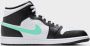 Jordan Air 1 Mid Heren White Black Green Glow- Heren White Black Green Glow - Thumbnail 6