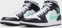 Jordan Air 1 Mid Heren White Black Green Glow- Heren White Black Green Glow - Thumbnail 8