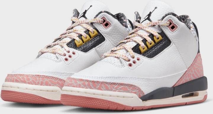 Jordan Air 3 Retro (gs) Sneakers Schoenen white anthracite red stardust maat: 36 beschikbare maaten:36.5