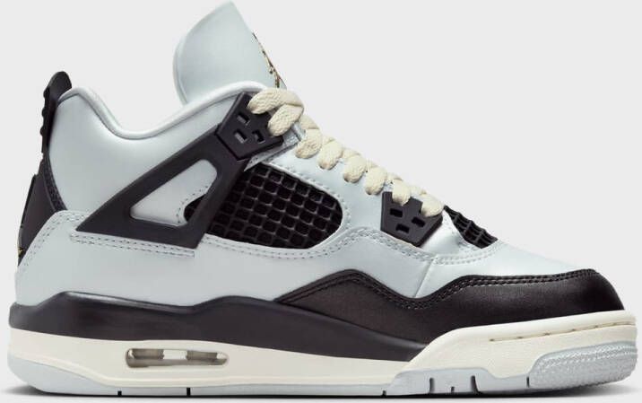 Jordan Air 4 Retro (GS) pure platinum metallic gold black sa Basketball in grijs formaten: 40