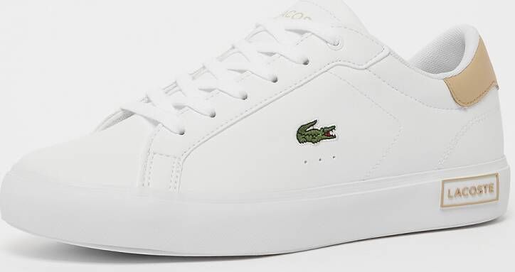 Lacoste Powercourt 124 2 Suj (gs) Sneakers Schoenen white light brown maat: 35 beschikbare maaten:35 36 38