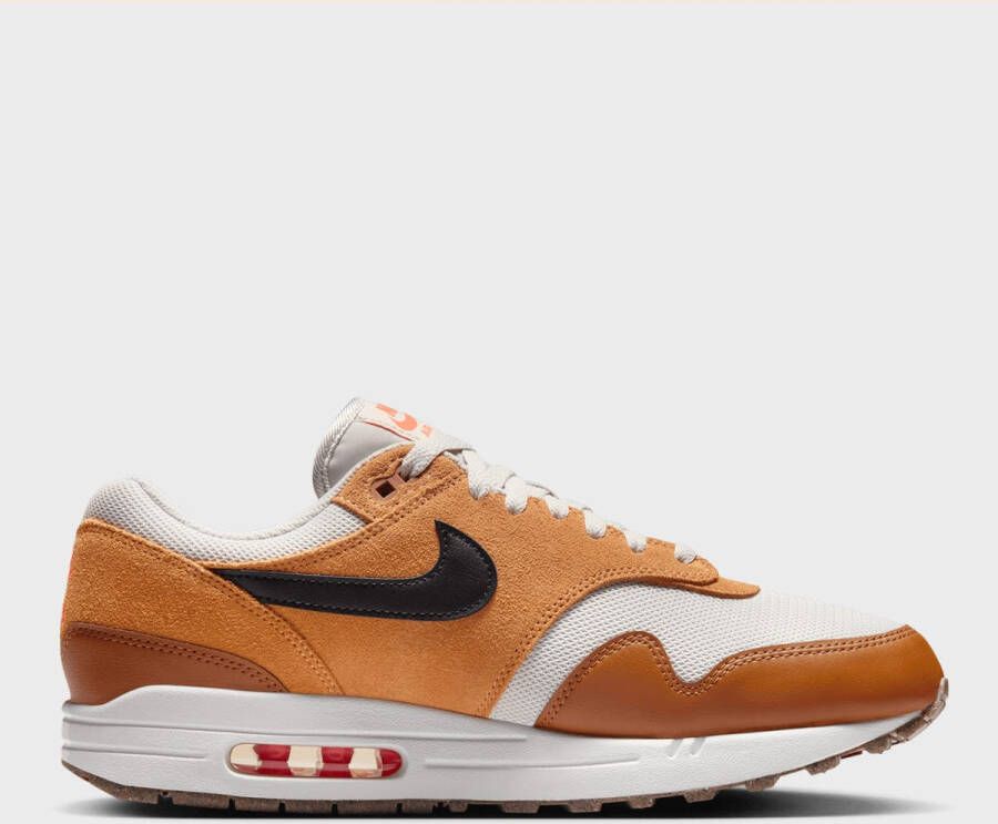 Nike Air Max 1 ESS light bone black flax british tan in bruin formaten: 42