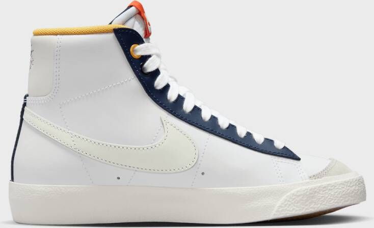 Nike Blazer Mid '77 Bg (gs) Basketball Schoenen white polar midnight navy safety orange maat: 36 beschikbare maaten:36 38.5