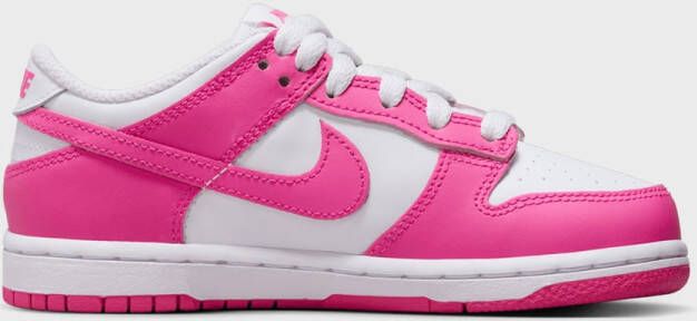 Nike Dunk Low white laser fuchsia Dunk in lichtroze formaten: 28