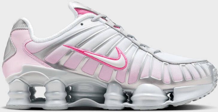 Nike Shox TL metallic platinum pinksicle pink foam white in wit formaten: 38